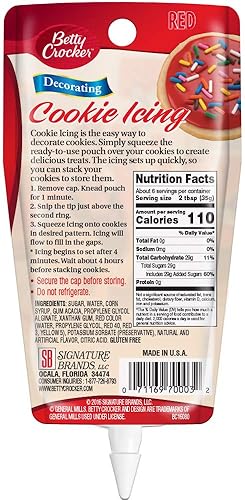 Miniatura 2 de Betty Crocker Glaseado de galletas, rojo, 7 oz (paquete de 2)
