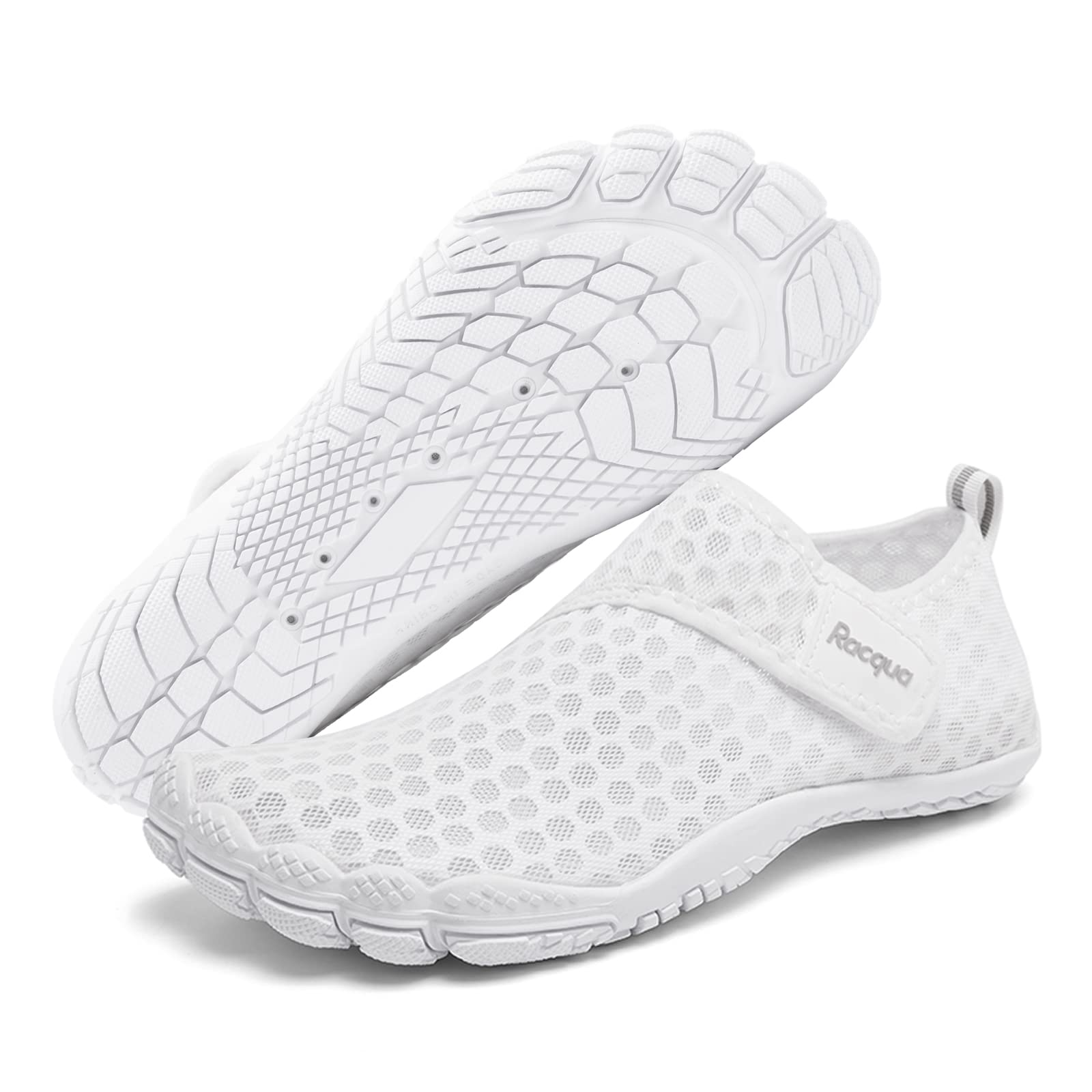 Racqua Men's Women's Slip-On Water Shoes Quick Dry Barefoot Lightweight Aqua Shoes Beach Swim Pool Hiking Sport Shoes