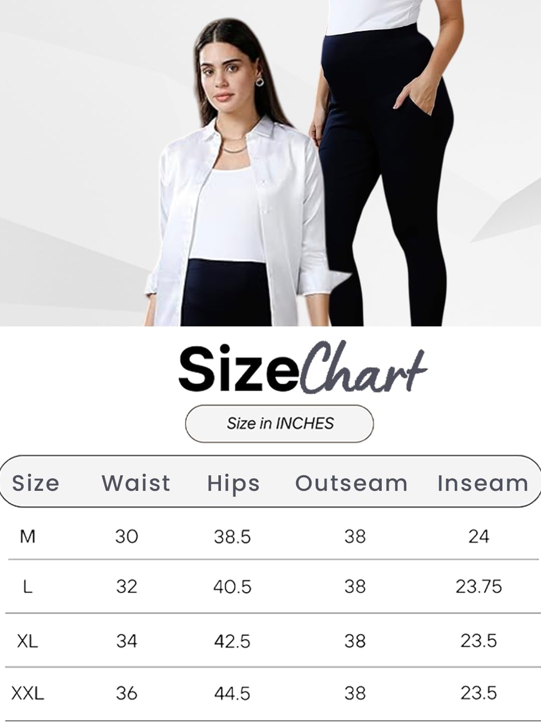MomToBe Women Classic High Rise Cotton Maternity Leggings/Pregnancy Bottoms for Pre and Post Pregnancy (Navy Blue, X-Large) - Image 6 thumbnail
