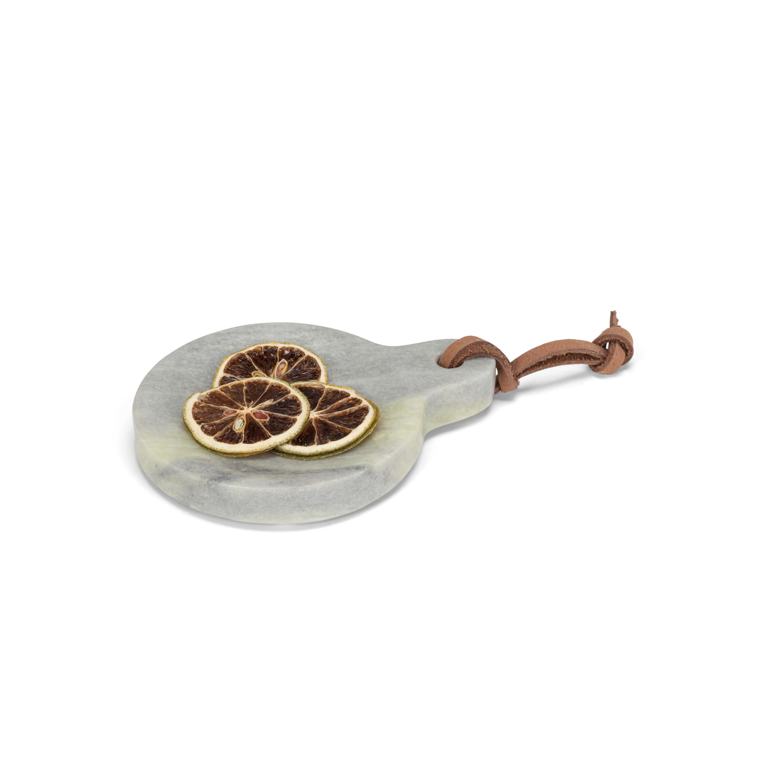 Abbott Collection Poggiamestolo rotondo, piatto con anello, color marmo, verde (12,7 cm)