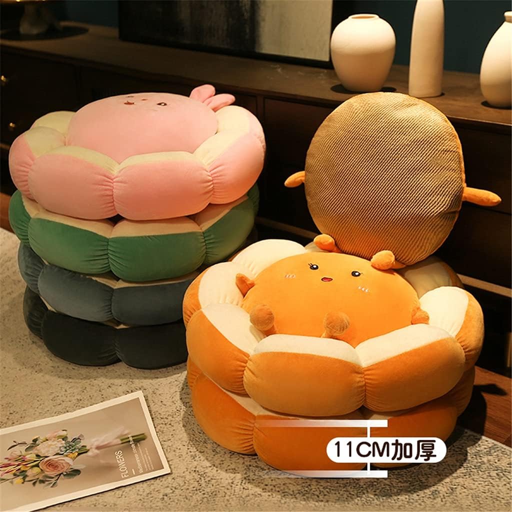 Flower Cushion Pillow Fart Office Sedentary Chair Butt Backrest Round Bedroom Floor Bay Window Waist(D)