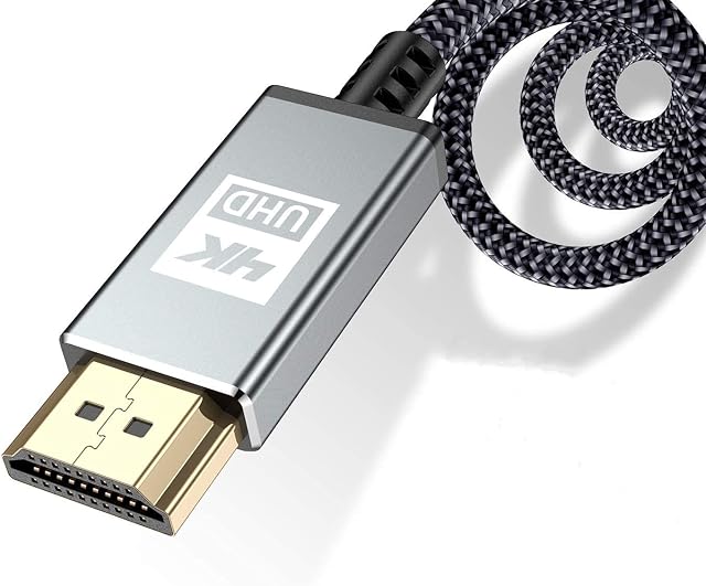 4K HDMI câble 12ft,Sweguard Haute vitesse améliorée 18Gbps HDMI 2.0 Supports pour cordons 4K 60Hz HDR,Vidéo 2160p 1080p 3D HDCP 2.2 ARC-Compatible avec moniteur Ethernet, feu TV,HDTV,PS5/4 PC,Ordinateur portable, Roku