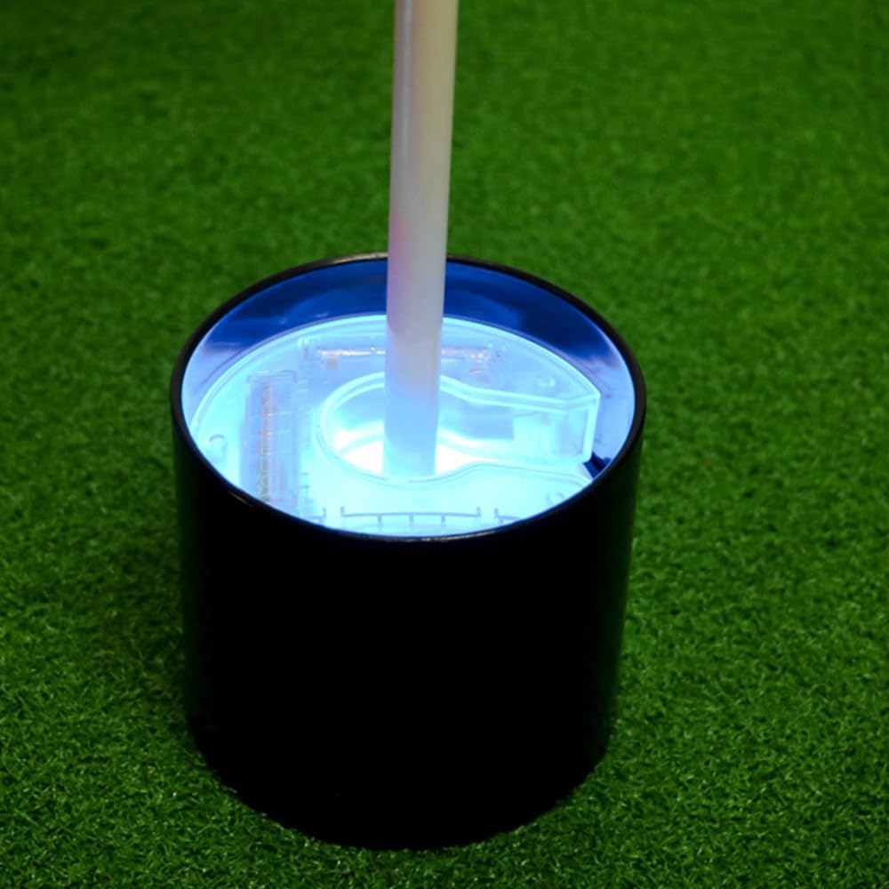2 Stück LED Golf Loch Lichter, Beleuchtet Bei Nacht, Verstellbares Golfloch Leuchten mit Linse für Golf Party, Camping