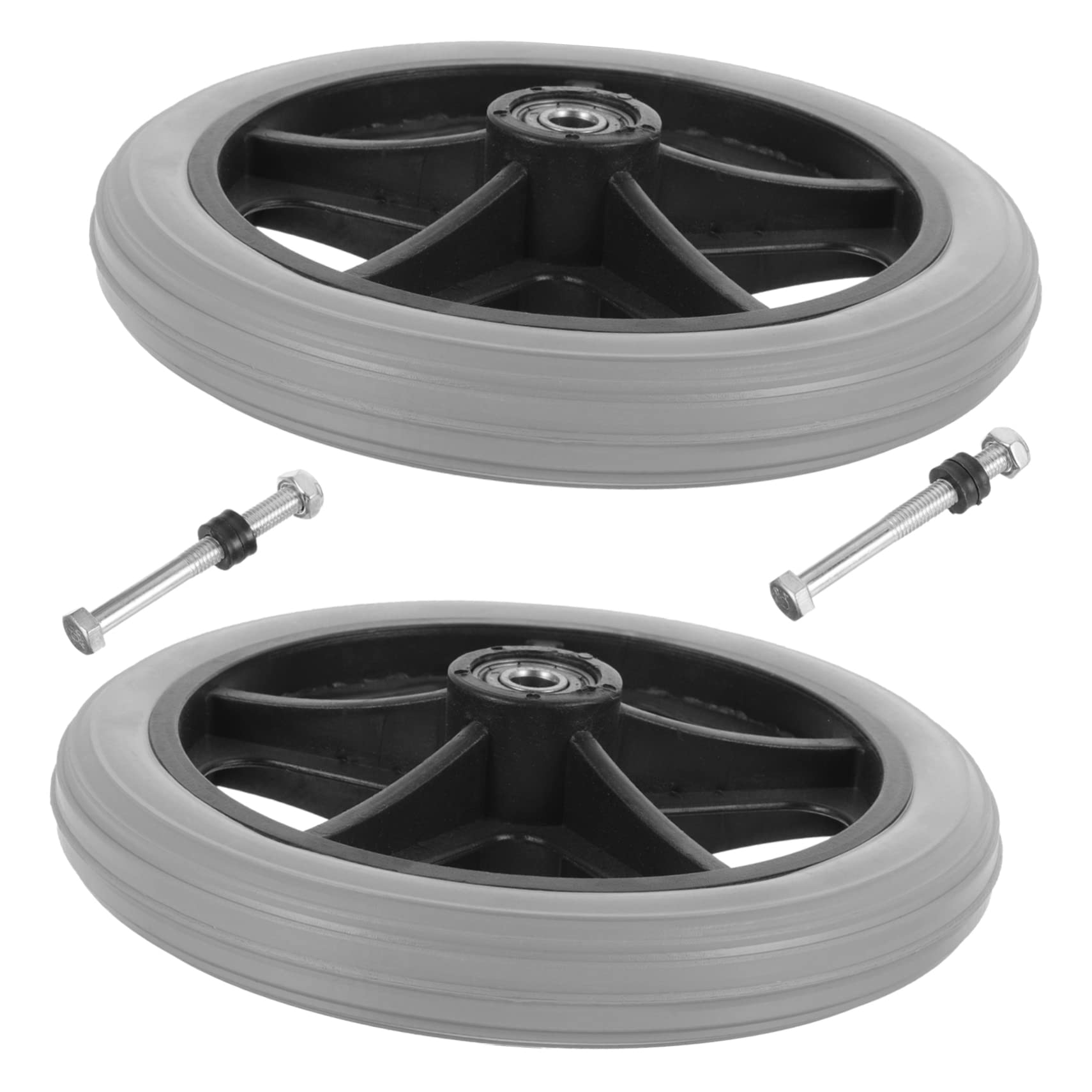 HAPINARY Small Wheelchair Front Wheels 2pcs Universal Wheel Replacement Wheelchair Wheel Wheelchair Supplies Sturdy Wheelchair Parts