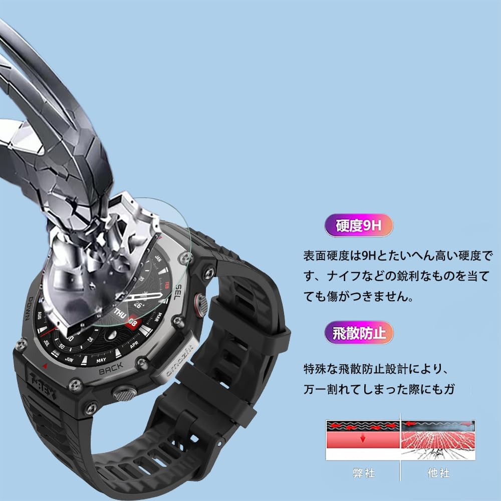 Amazon.co.jp: 【3枚セット】For Amazfit T-Rex 3 フィルム 保護  
