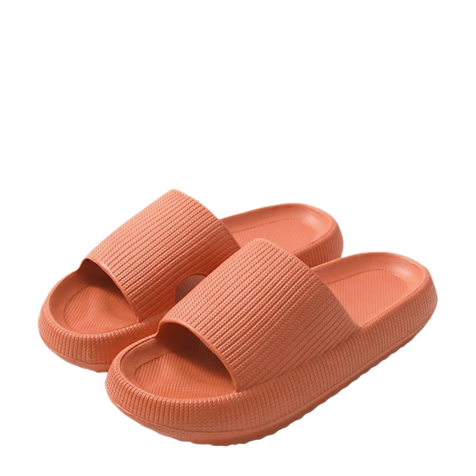 ERHTGUO Thick-bottomed Cool Slippers Women's Summer Couple Rubber Plastic Indoor Home EVA Men's(Orange,38-39)