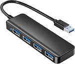 USB Hub,4 Port USB Adapter USB Splitter,Multi USB Port Expander for iMac Pro, MacBook Air, Mac mini/Pro, Surface Pro, Notebook PC, Laptop, USB Flash Drives and Mobile HDD (4 in 1 30cm)