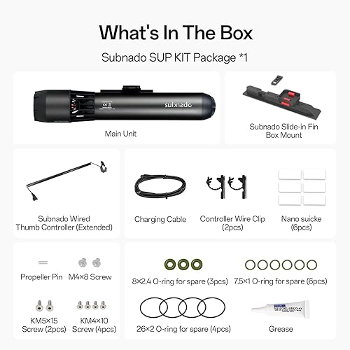 Miniatura 2 de Waydoo Subnado - Kit de scooter subacuático, scooter de mar para paddleboard/bodyboard/kayak/boogie, controlador de pulgar con cable compacto y