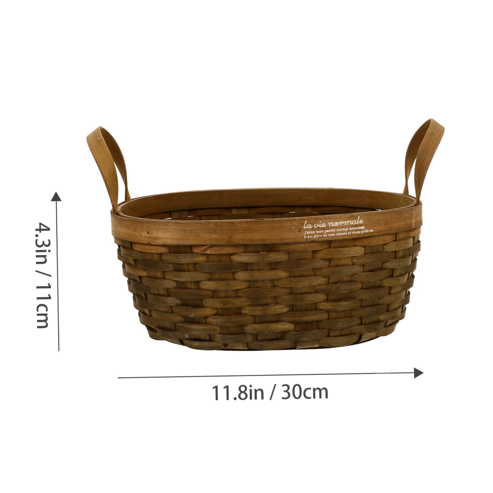 OFFSCH 1Pc Handheld Woven Basket for Fruits and Bread Storage Stylish Home Organizer with Capacity Material for Kitchen Countertop and Living Space Decor