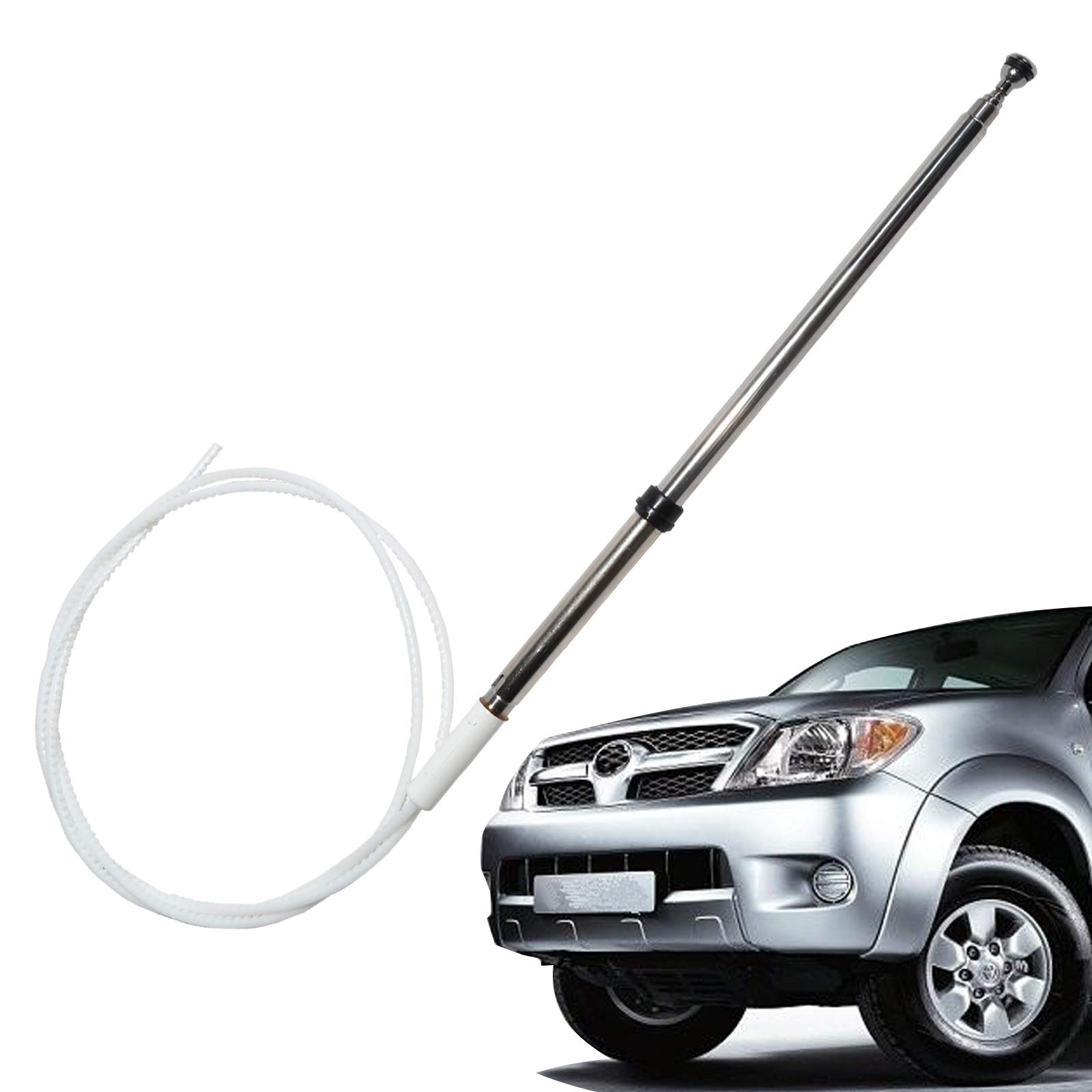 Anina Power Antenna Mast for 1996-2005 Toyota 4 Runner Hilux Prado Stainless Steel Mast for 86337 35111 A, 86337-35111-A, 86337-35111A, 8633735111A