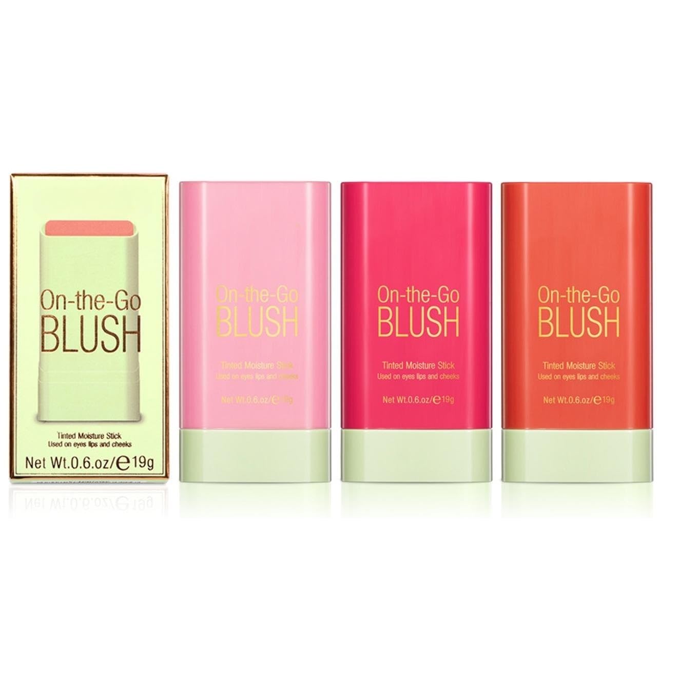 Lovelycat Blush Rare Beauty Liquid Blush Cream Blush Stick For Cheeks Natural Blendable Powder Blusher Stick On The Go Blush Brushes For Makeup Cheeks,Natural Waterproof, Long Lasting (3PC)