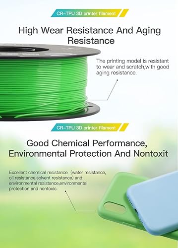 Miniatura 3 de Creality CR-ABS Filamento de impresión 3D de 0.069 in, excelente resistencia, inodoro, no tóxico, estabilidad, resistente, filamento ABS de 2.2