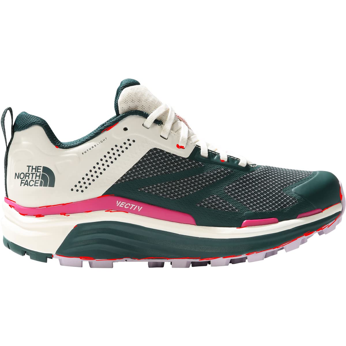 The North Face Vectiv Enduris Futurelight Trail Running Shoe Ponderosa Green/Gardenia White 3