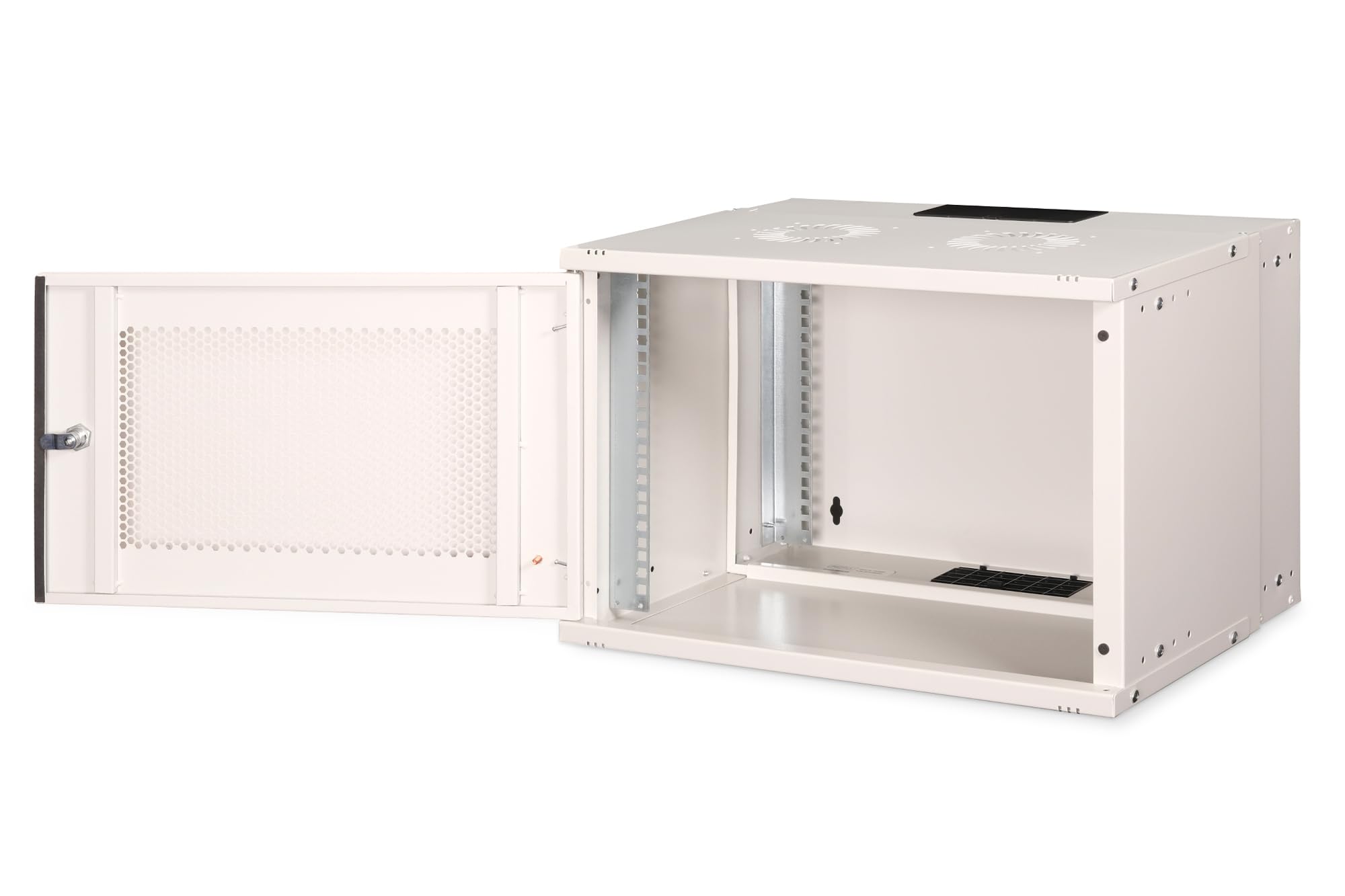 DIGITUS Armario de Red – 19 Pulgadas, 7U – Sin Montar – Soho Pro – Gris | 400 mm de profundidad – 319,25 mm de profundidad útil – montaje en pared – Carga máxima: 60 kg – puerta de acero perforada