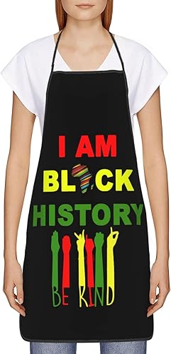 Miniatura 10 de Rqzwdq I Am Black History Month - Delantal ajustable para adultos, para cocinar, hornear