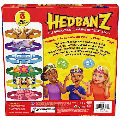 Hedbanz 2nd Edition Picture Guessing Board Game Family Games & Kids’ Games for Kids Aged 6 and up