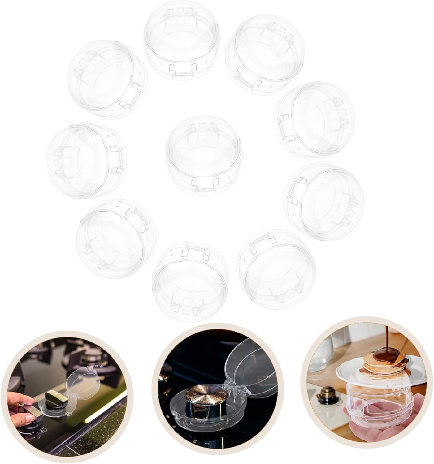 jojofuny 10pcs Safety Gas Stove Knob Covers Protector for Proofing Kitchen Prevents Accidents from Boys and Girls and Pets Easy to Gas Stoves
