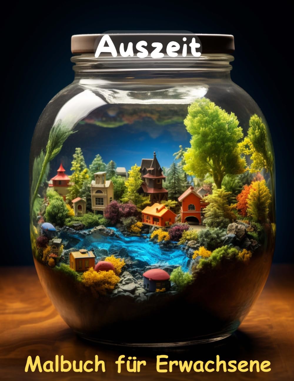 AUSZEIT Landschaften im Glas -Malbuch für Erwachsene -Entspannung und Stressabbau: -Ausmalbilder -nimm dir Zeit -für dich -50 atemberaubende Motive -Glaswelten