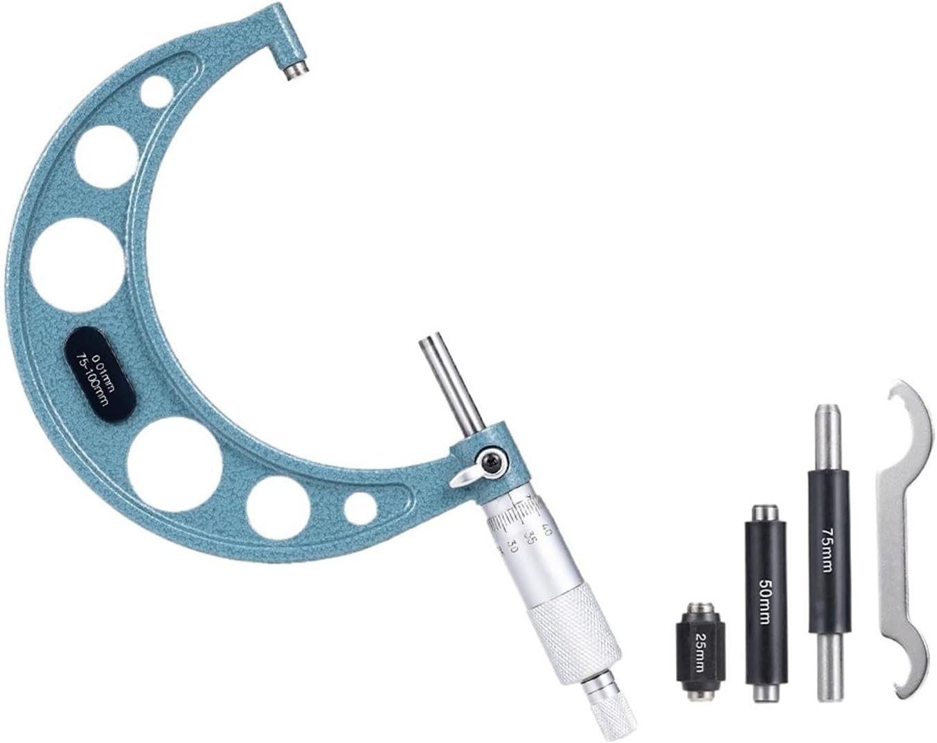 4Pcs Outside Micrometer Set Machinist Tool 0-4" 0-100mm 4 Precision 0.01mm Accuracy Carbide Micrometer Set Measure Tool