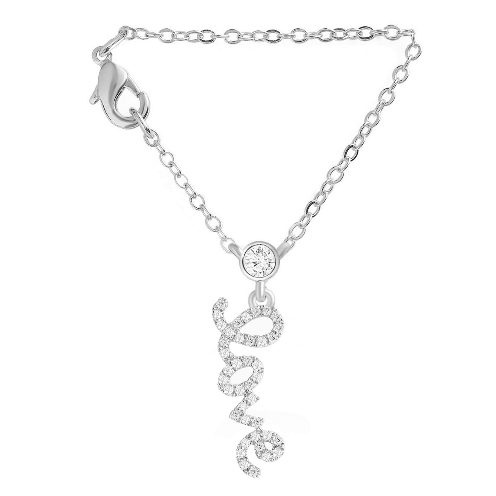 MINUTIAE Love Shape Bracelet/Wrist Watch Charm Valentine Gift For Women & Girls Jewelry (Silver) (B09RSCGYF9) Amazon Price History, Amazon Price Tracker