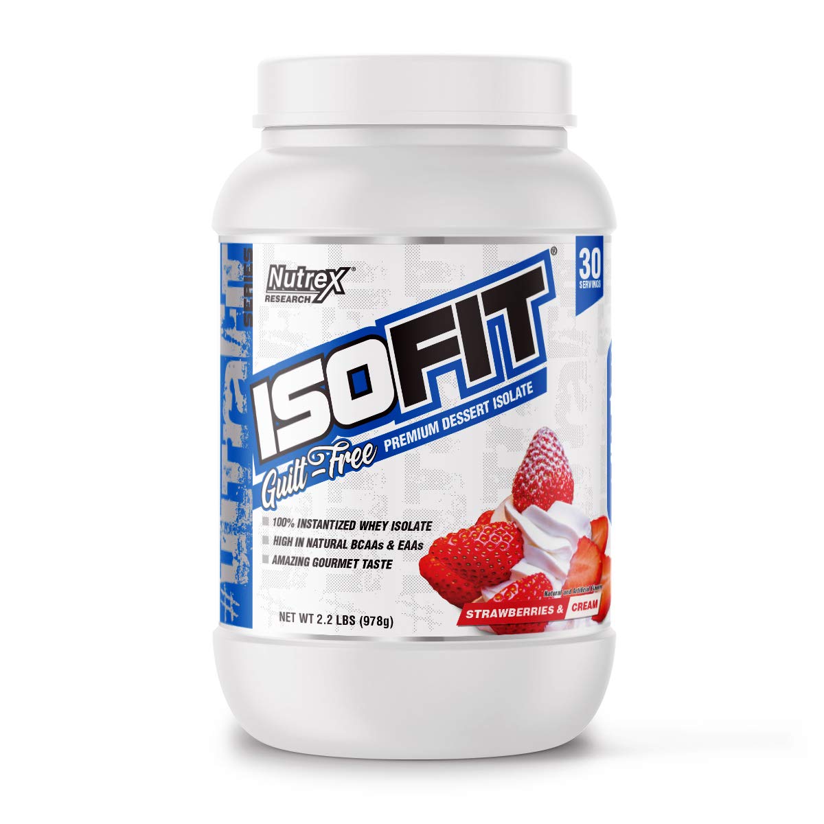 Nutrex Research IsoFit Whey Protein Powder Instantized 100% Whey Protein Isolate | Muscle Recovery,
