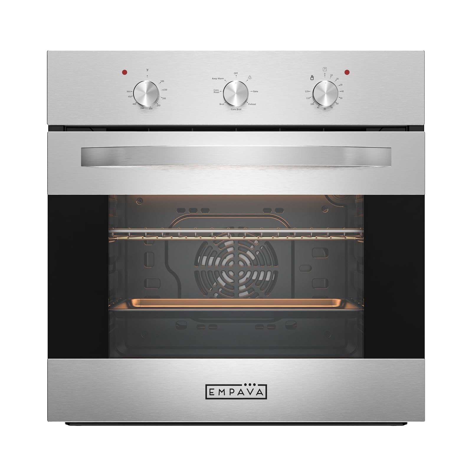 Empava 24-inch Electric Single Wall Oven front view