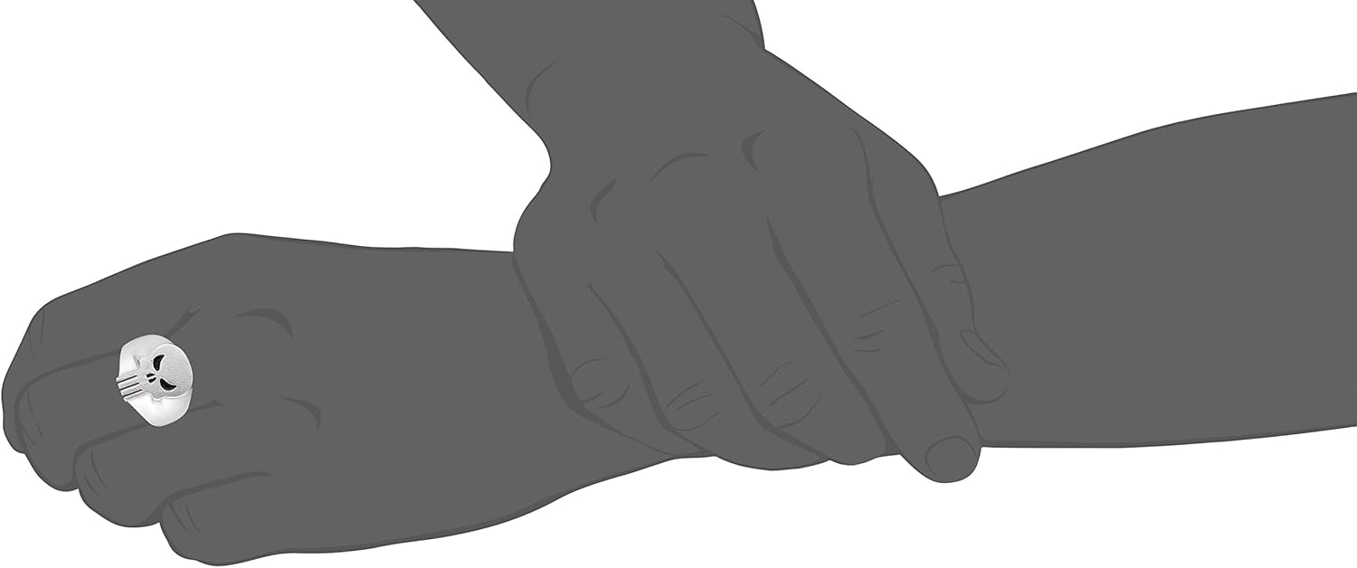 Marvel Comics Unisex Punisher Skull Stainless Steel Ring - Image 5