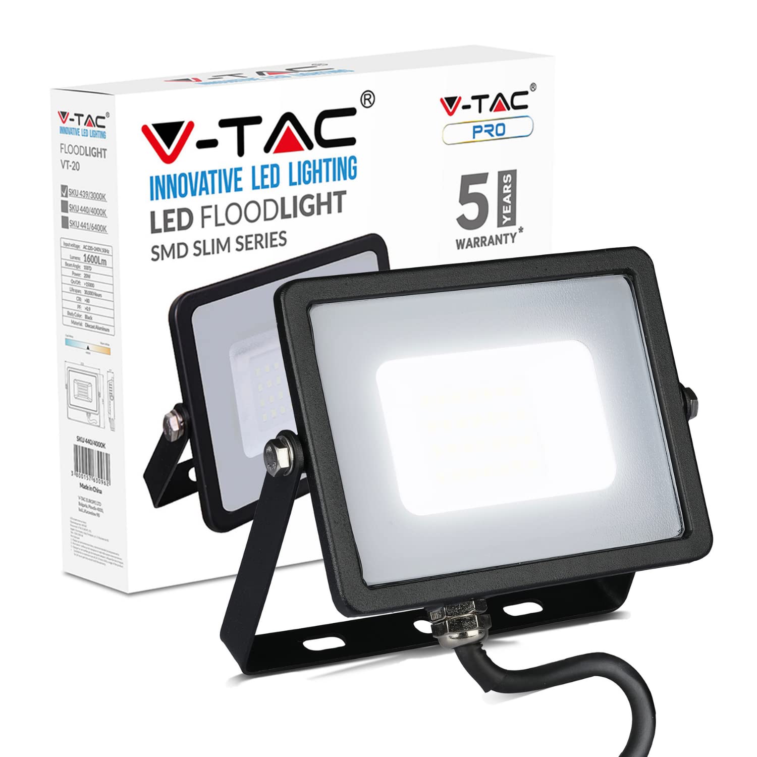 V-TAC439, 3000K, 20W