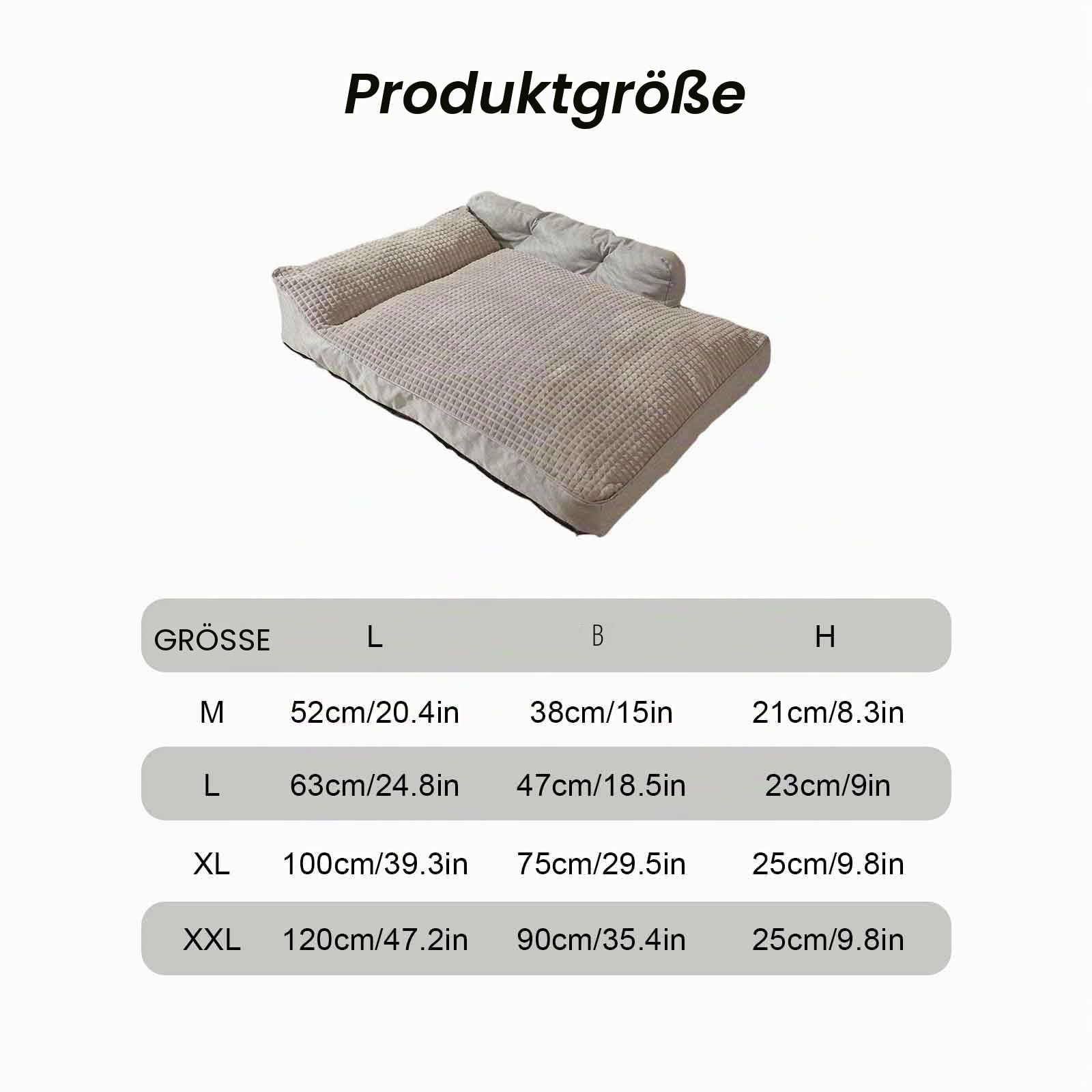Hundebett Grosse Hunde Waschbar, Plüsch Hundekissen Flauschig, Hundecouch Mit Hohem Rand Und Rutschfestem Boden Für Große Hunde,Grau,XL