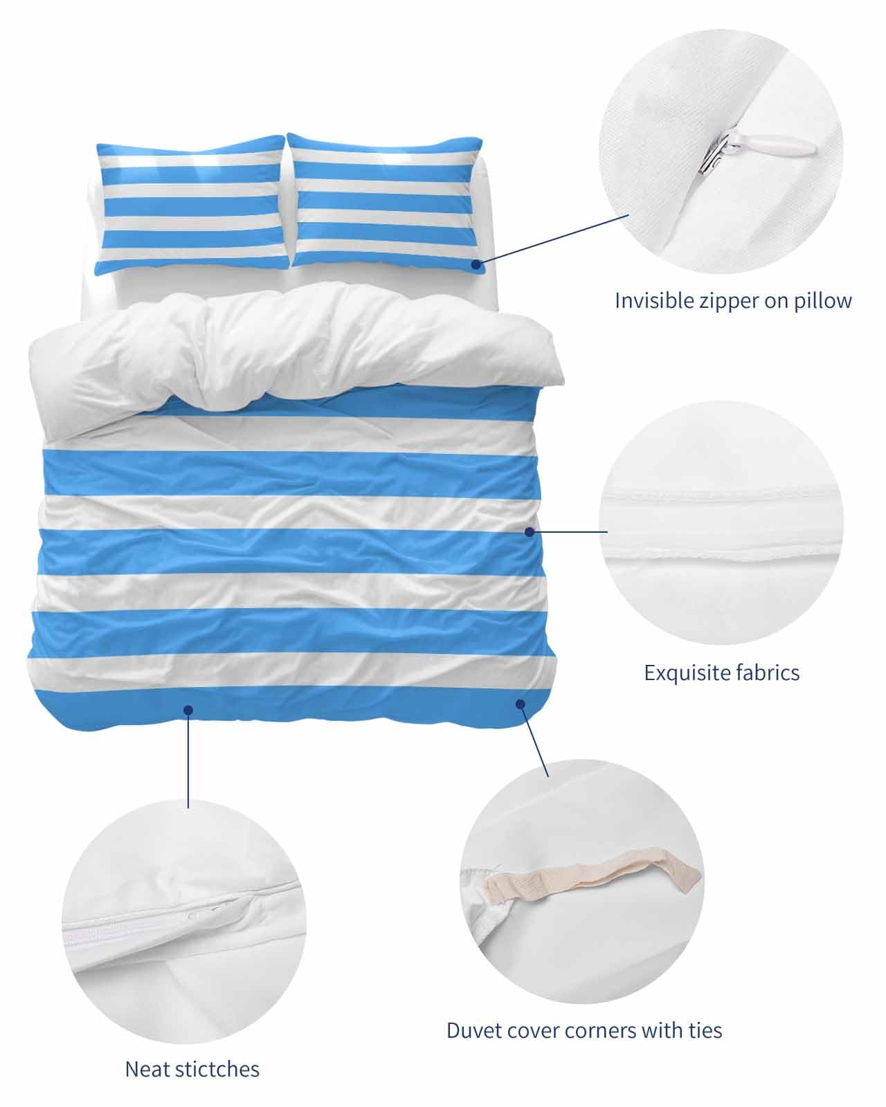 Jaycorner 1000-TC Combed Cotton Duvet Cover Set - King/Cal King 90x110, 3 Piece With Corner Ties