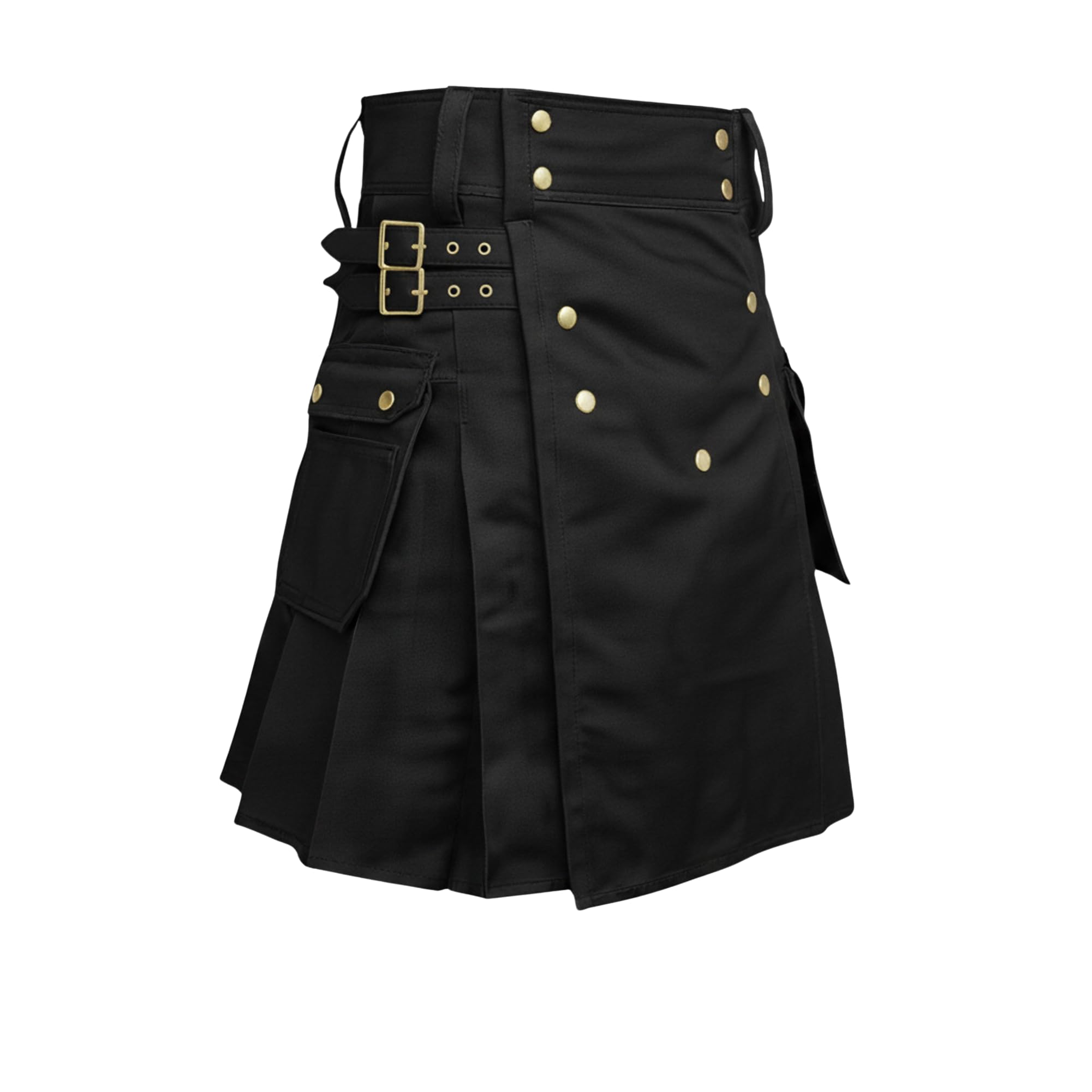 McWilliams Kilt for Men - Modern Scottish Utility Hybrid Kilt with Cargo Pockets, Ideal for Weddings & Events (Black, 42) — image 1
