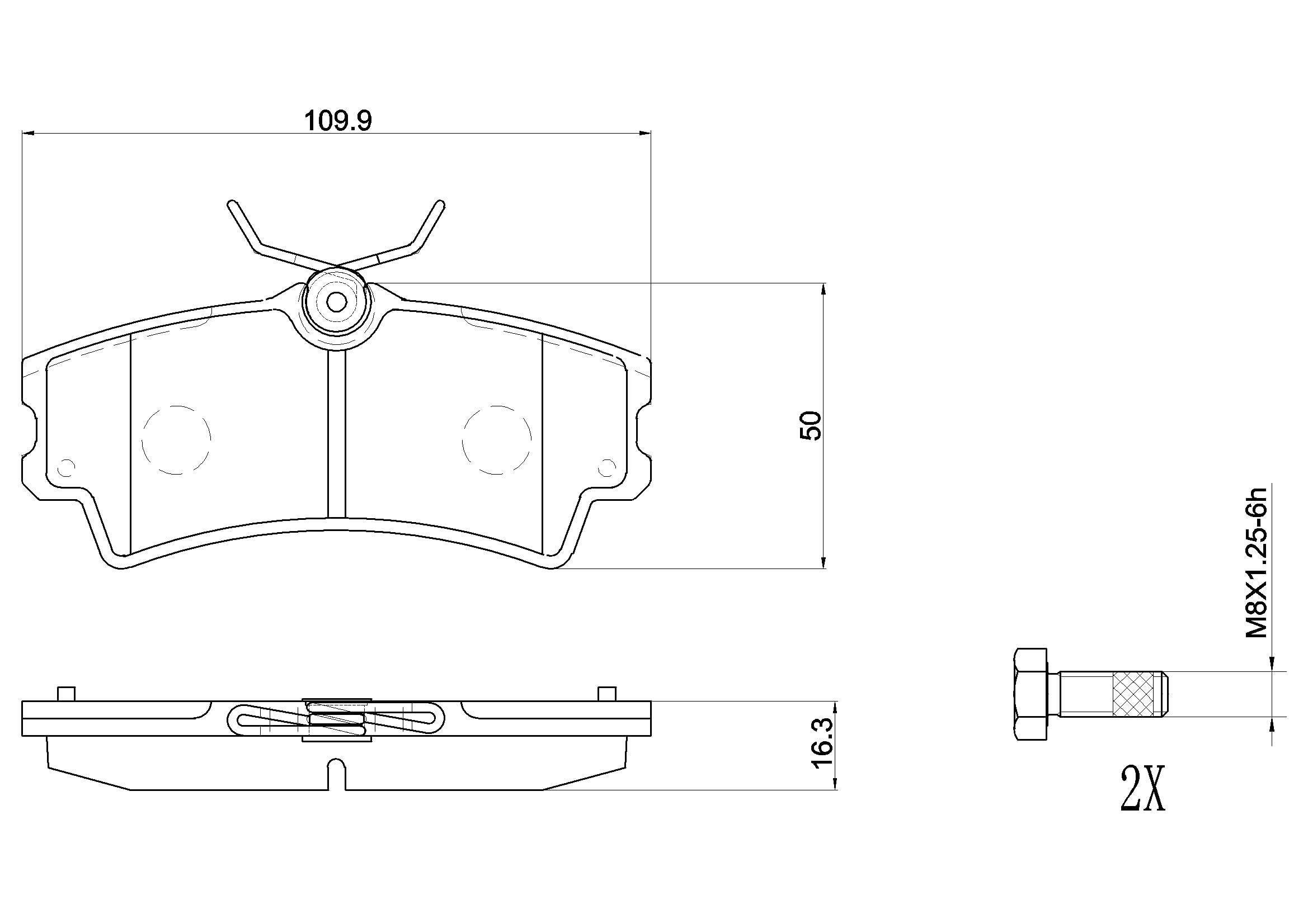 Brembo P 72 001 komplet klocków hamulcowych, hamulec tarczowy – (4-częściowy)