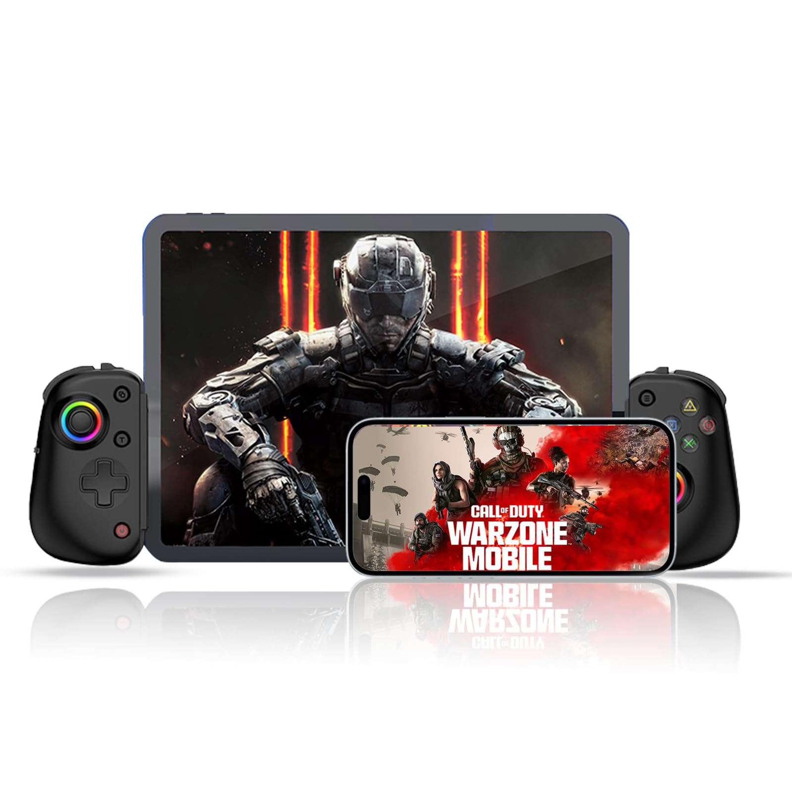 Joso Contrôleur de téléphone D8Pro pour iOS/Android/PC/Tablette/Switch/PS avec M1/M2 programmable/Turbo/6-Axis Gyro/Vibration Jouer à Call of Duty, Roblox, Cloud Gaming, Jouer à Distance