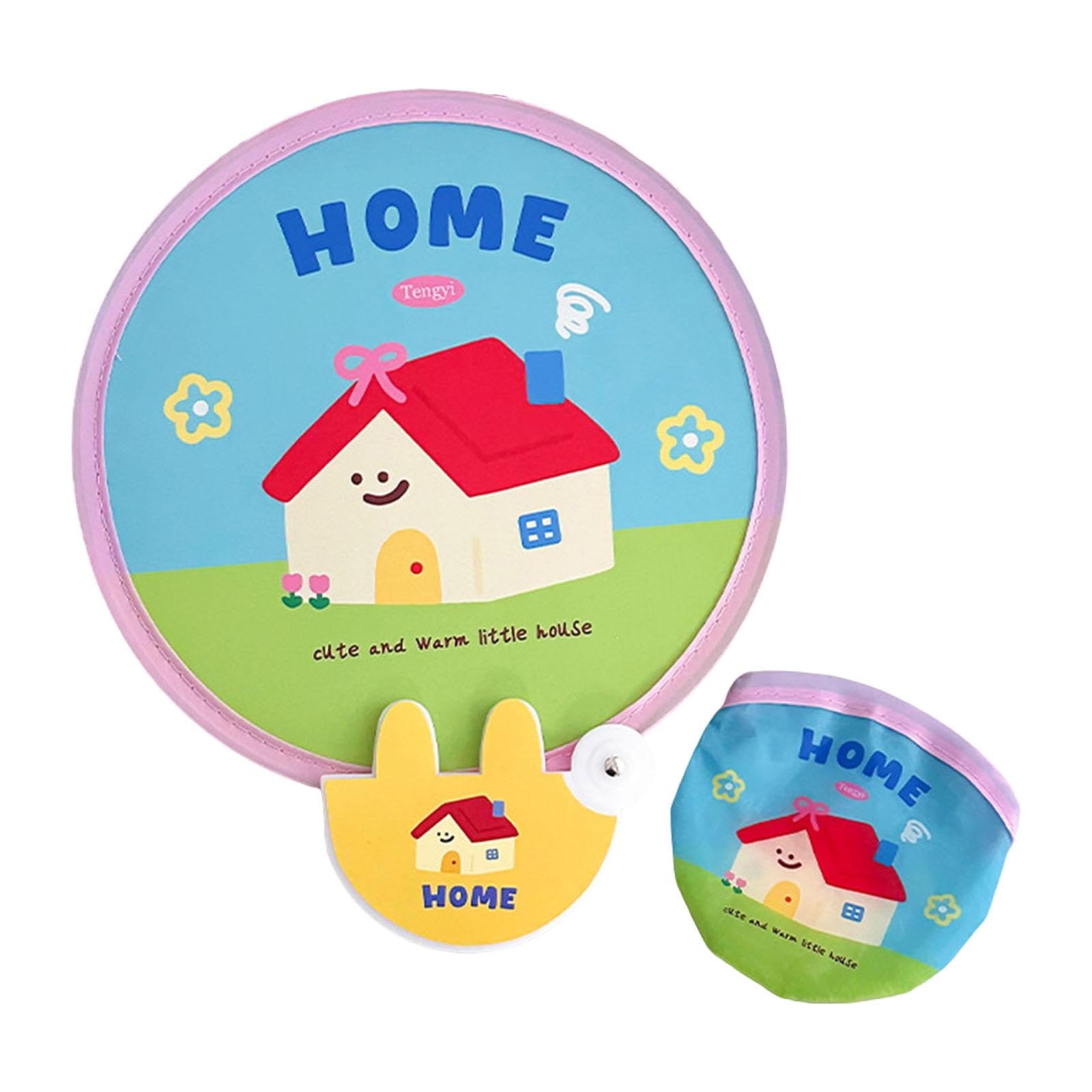 Urijx™ Cartoon Folding Fan Summer Portable Small Hand Fan Foldable Reflector House Clothing, Shoes & Accessories | Vintage | Vintage Accessories | Hand Fans-image-44