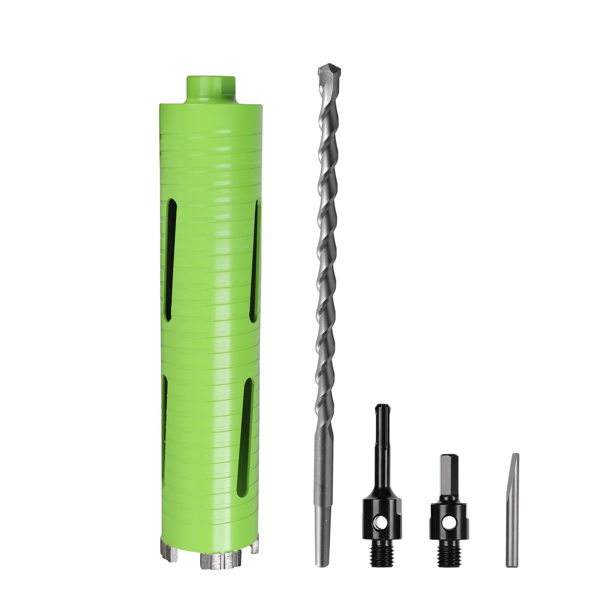 Dry Core Drill Bit Kit - 2.5" with Adapters -17