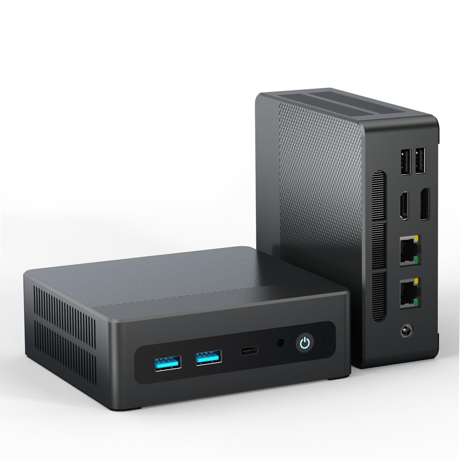 Mini PC Alder Lake N100 (fino a 3,4 GHz, 6 W) Mini computer, LPDDR5 da 16 GB/512 GB M.2 SSD, Mini Computer desktop display HD 4K a 60 Hz, Windows 11 con HDMI/WiFi 6/BT5.2/RJ 45 Mini PC desktop