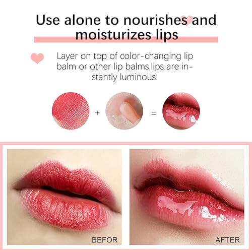 Miniatura 3 de Aceite hidratante para labios voluminoso, brillo labial, bálsamo labial, cuidado de los labios, color transparente Toot tintado, aceite líquido para