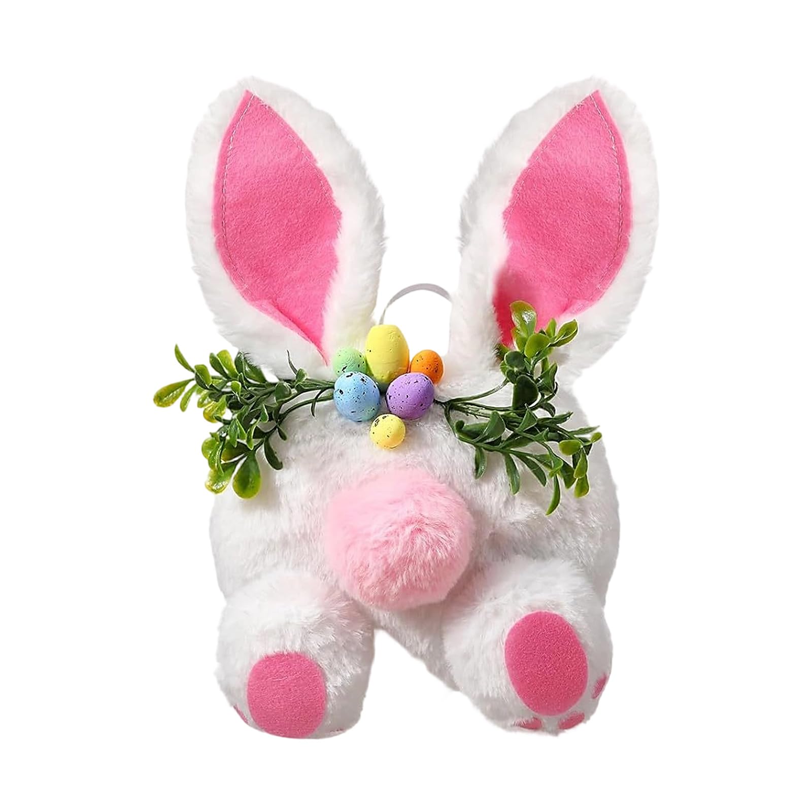 hogtnd Happy Plush Bunny Ornament to Enhance Festival Atmosphere at Family Parties and Gatherings Easter Ornament