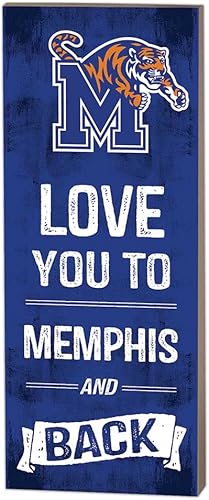 Memphis Tigers - Letrero con texto en inglés Love You to Logo, talla única, multicolor