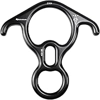 Vista 9 de 30kN/35kN/40kN Rescate Figura 8 Descender Engranaje de escalada Equipo de descenso Dispositivo de rappeling de placa de aparejo para escalada