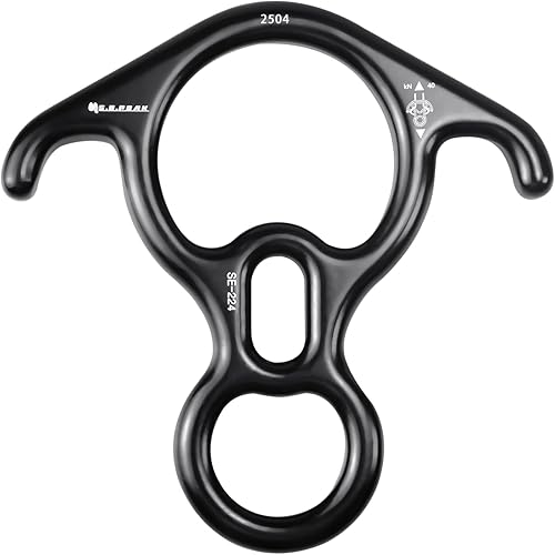 Miniatura 10 de 30kN/35kN/40kN Rescate Figura 8 Descender Engranaje de escalada Equipo de descenso Dispositivo de rappeling de placa de aparejo para escalada