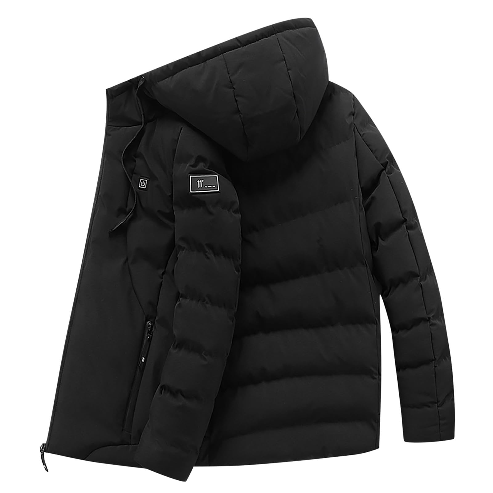 Veste Chauffante Avec Capuche Pour Homme Et Femme,Doudoune Chauffant Électrique Lavable,Manteau Hiver Chaude Avec 2 Niveaux De Chauffage Et 15 Zones Chauffage,Manteaux Imperméable Chaud Épais