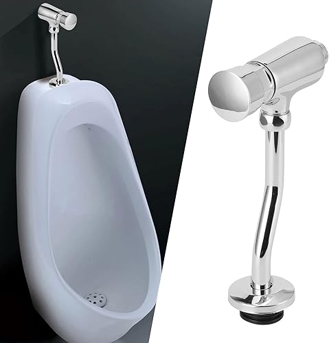 Miniatura 2 de Zerone Válvula de descarga de orinal, válvula de descarga manual G12 de ahorro de agua, juego de válvula de descarga de orinal de cobre, montaje en