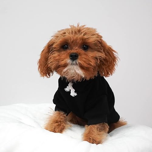 Miniatura 5 de Free Kisses - Sudadera con capucha para perro con forro polar y agujero para correa sudadera con capucha roja