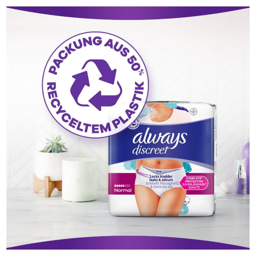 Discreet Damenbinden Pads Inkontinenz-Höschen Plus Gr. M 4 X 9 STÜCK x 3 Packungen