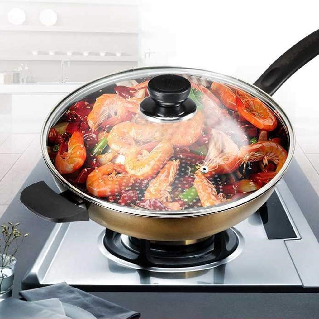 Couvercle,Couvercles de casserole couvercle de casserole en verre trempé couvercle de casserole à vapeur couvercle de casserole Transparent ménage couvercle de casserole de remplacement univ