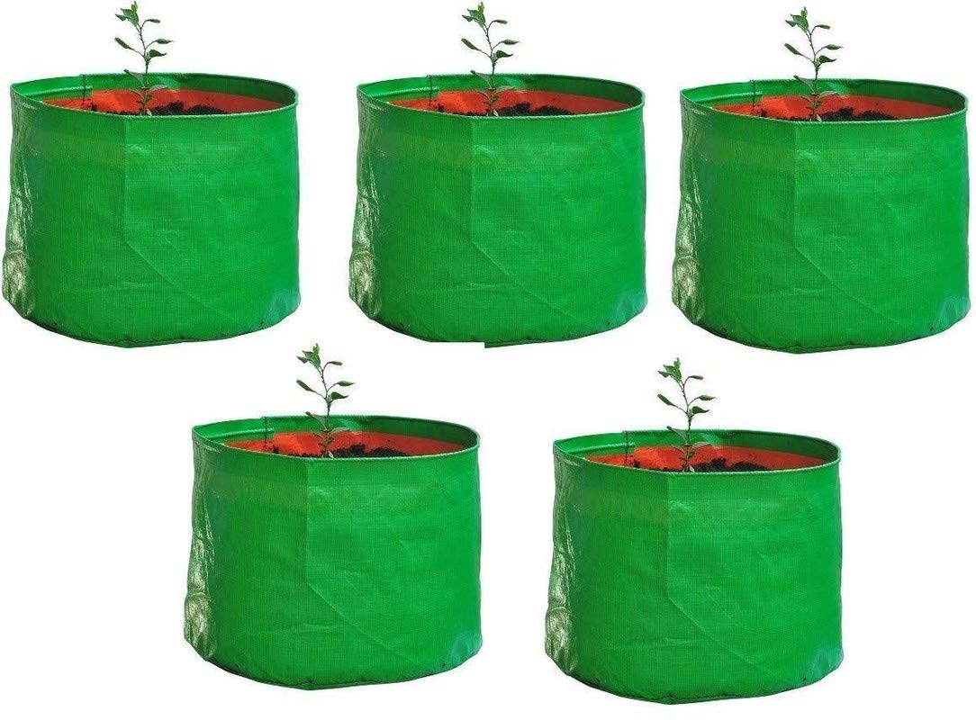 YUVAGREEN Heavy Duty Terrace Gardening Leafy Vegetable Green Grow Bag (15" X 15") - (Pack of 5) (B09FFMKBZ8) Amazon Price History, Amazon Price Tracker