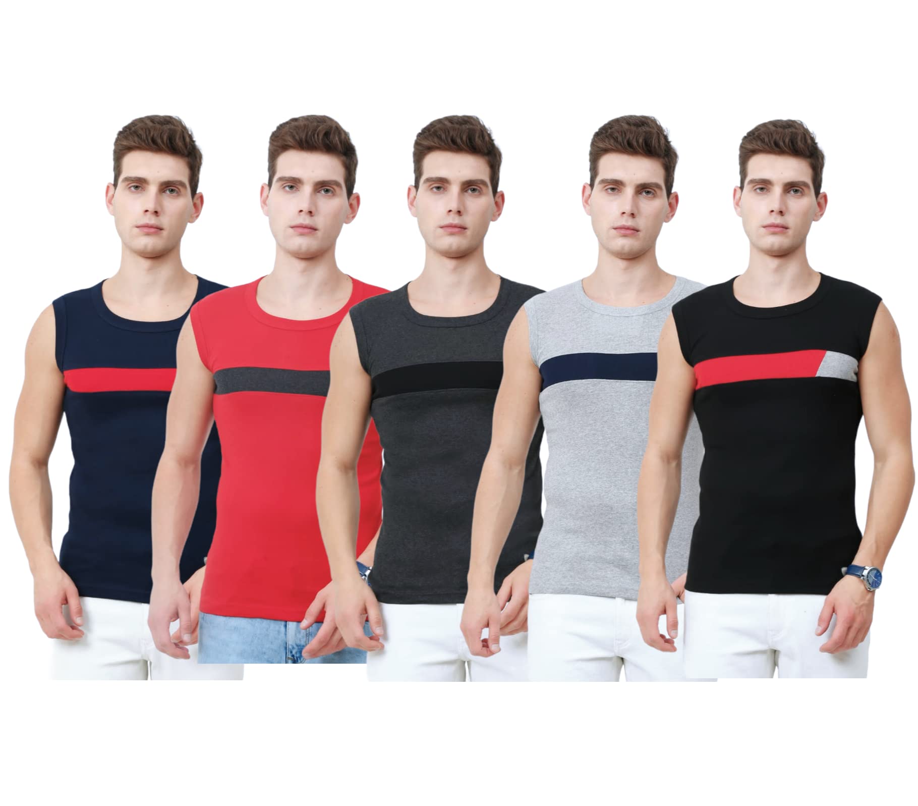 Modern Men's Premium Cotton Gym Vest (S - XXL) (5 Colors Available)-picture-45