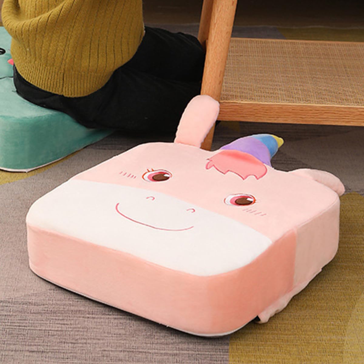 Housoutil Seggiolino Rialzato per Sedia da Pranzo Cuscino Antiscivolo Spesso 5 CM in Materiale Lavabile Leggero e Portatile per Casa Ristorante e Viaggi