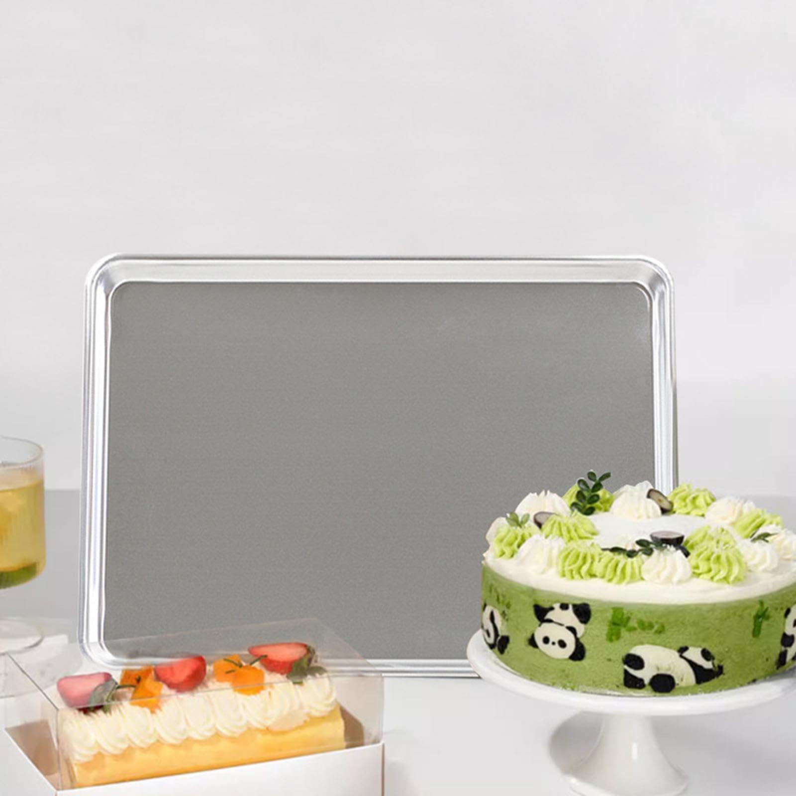 Backblech, Aluminiumlegierung, Metall Ofenformen, Leicht zu Reinigen, Rechteckige Backform, Ofen Backblech für Restaurant Backen